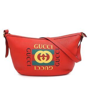 Gucci Shoulder Bag Calfskin Cowhide Preservation Bag Red